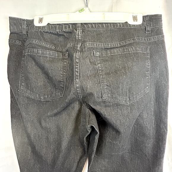 CJ Banks Jeans Women size 16W Petite stretch 36x29 Black straight - Picture 11 of 12